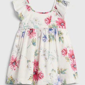 GAP Floral Ruffle Dress 12-18M